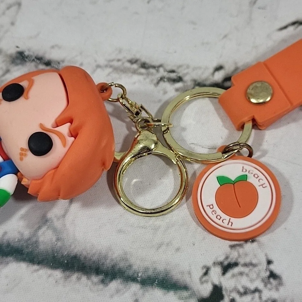 Chucky Childs Play Keychain Vinyl Figural 3D Pendant Wristlet 80s Horror Fandom